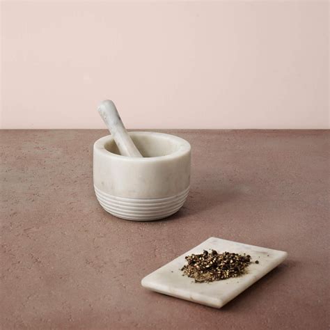 white marble mortar & pestle - Ellementry – ellementry