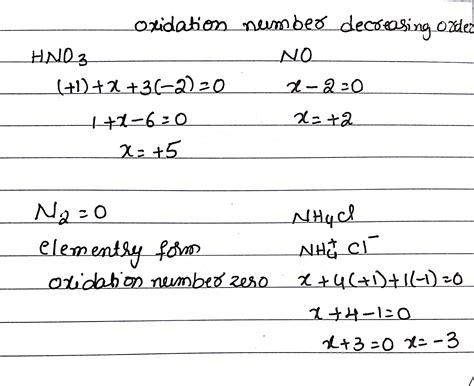 The correct order of N-compounds in its decreasingorder of oxidation ...