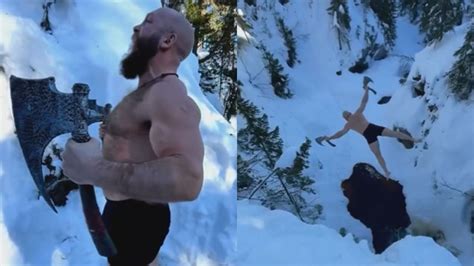 Man Diving In Ice Cold Water Users Say Is It Real or VFX watch the ...