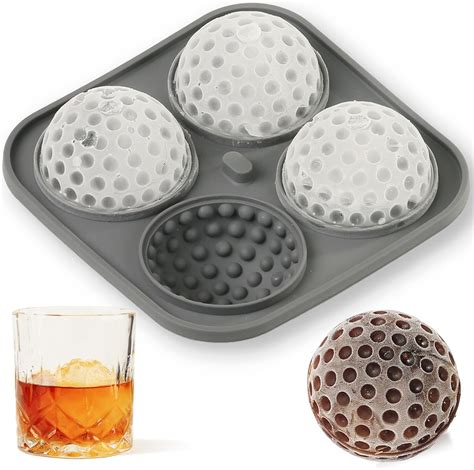 Amazon.com: Amyandone Ice Ball Mold, Large Golf Ball Shaped Silicone ...