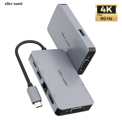 Eller Sante ® Ultron Rage 6IN1 USB-C VGA + Ethernet + HDMI 4K Docking ...