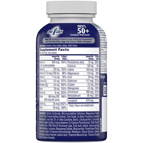 Men's 50+ Multivitamin Tablets for Men 100 Ct | Amerikasepetim