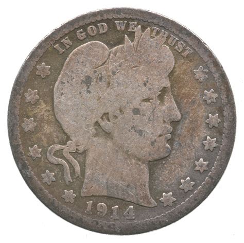 Better 1914 US Barber 90% Silver Quarter Coin Collection Set Break ...