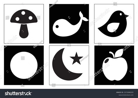 Motifs de stimulation visuelle pour bébé, : image vectorielle de stock ...