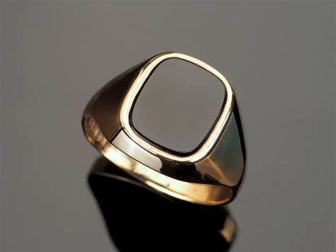 Ring Women Signet - 14K Yellow Gold 8.7 MM Diamond Shape Engravable Signet Ring, Size 6 ...