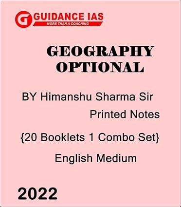 Buy Guidance Ias Geography Optional Printed Notes (20 Booklets 1 Combo ...