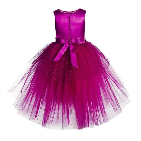 Toy Balloon Kids Fuchsia Pink High-Low Girls Party Wear Dress ...