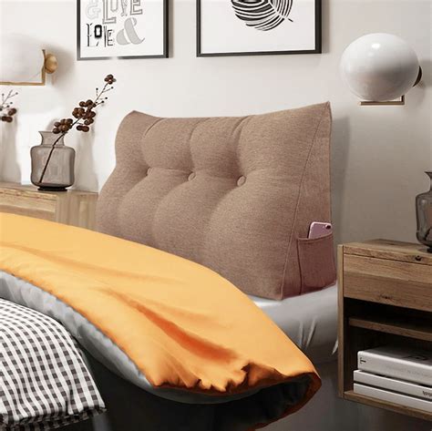 Rounuo Headboard Pillow Wedge Twin Size Large Bolster Pillow for Bed ...