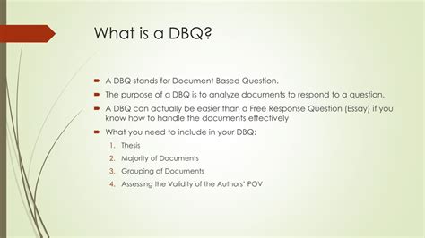 PPT - DBQs for Dummies (or smart people) PowerPoint Presentation, free ...