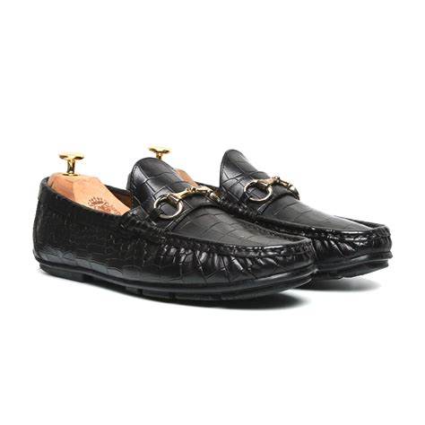 Bespoke Black Combo of 5 Deep Cut Croco Leather Products by BRUNE & BA