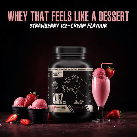 Strawberry Pro Concentrate Whey Protein with Ultrasorb Tech | 924gm ...