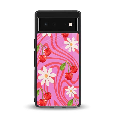 Floral Cherry Phone Case for Google Pixel 6 | Glass Case – Boujee