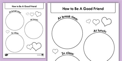 How to Be a Good Friend SEL Worksheet for K-2nd Grade