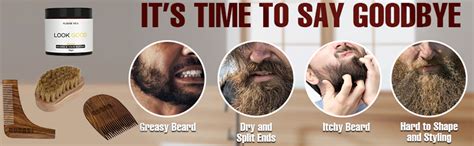 RUBAB MEN 4-in-1 Beard Kit for Men | Beard Brush, Beard Softener Cream ...