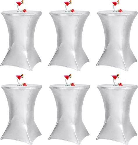 Amazon.com: Boshen 4 Pack Spandex Cocktail Table Cover 24 * 43inch ...