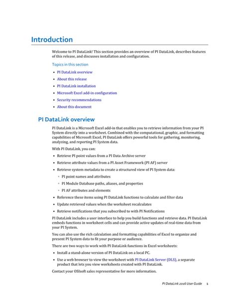 Image result for Add PI DataLink to Excel