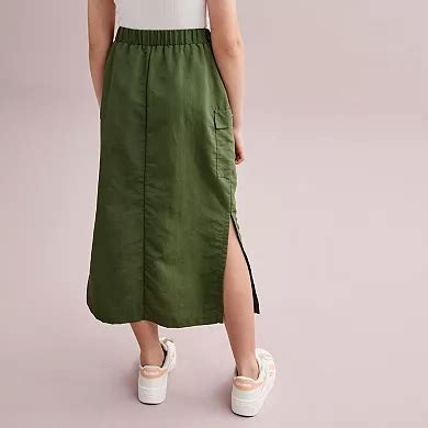 Girls 7-16 IZ Byer Elastic Waist Side Slit Cargo Maxi Skirt