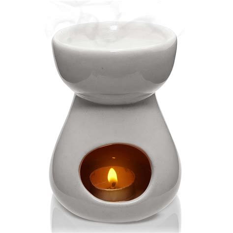 Pure Source India Ceramic Aroma Burner Oil Diffuser Set with Aroma Oil ...