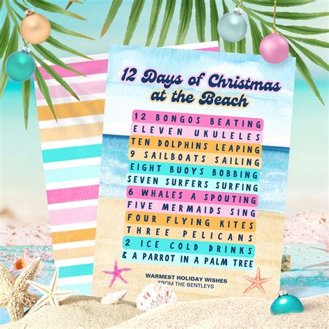 Tropical & Beach Christmas Cards with Palm Trees, Tiki Bars & Coastal ...