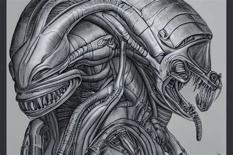 Alien Drawing Detailed 的图像结果