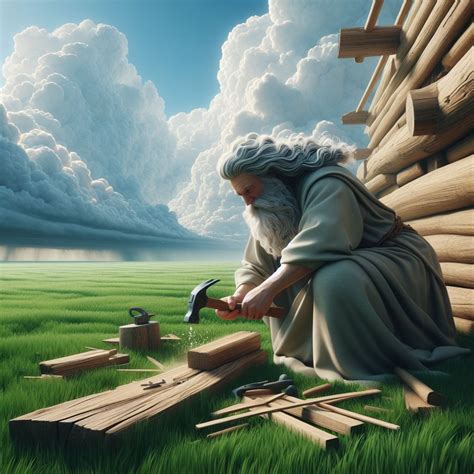 Noah Building the Ark | Imagens religiosas, Imagens biblicas, Christian ...