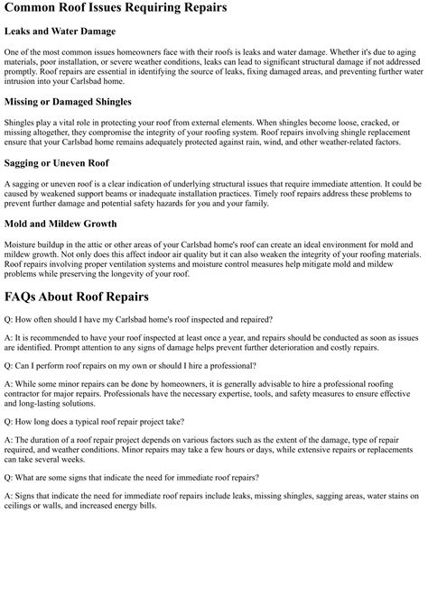 PPT - The Essential Role of Roof Repairs in Maintaining Your Carlsbad ...