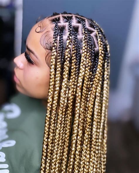 Medium knotless braids blonde – Artofit