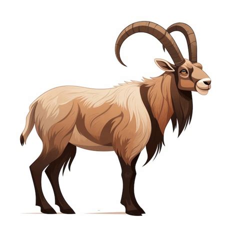 Markhor magic a cartoon side view wonder in clipart | Premium AI ...