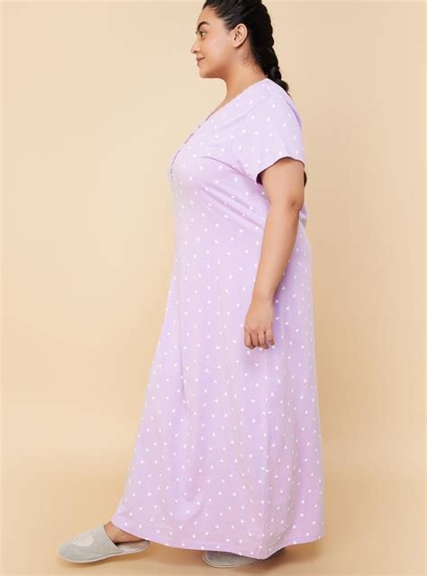 Buy Women Heart Printed Nightgown Online at just Rs. 999.0 ...