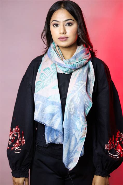 Big Leaf Cotton Printed Stole – The Shawl Studio