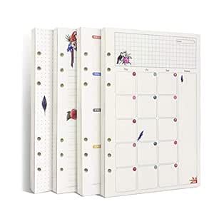 Initial heart A5 6-Ring Loose Leaf Binder Journal Transparent Matte ...