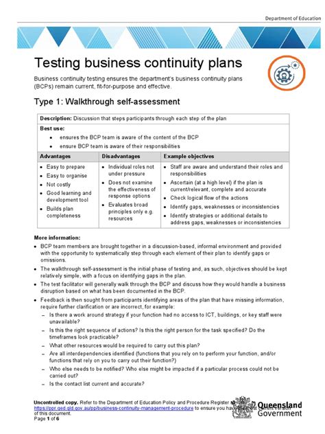 Business Continuity Plan Testing Checklist 的图像结果