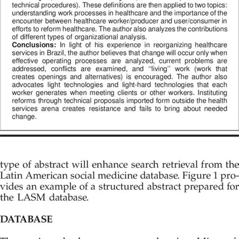 Image result for Structured Abstract Example