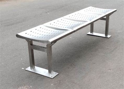 Stainless Steel 4 Seater Bench -Kunwar Bros & Co, Noida
