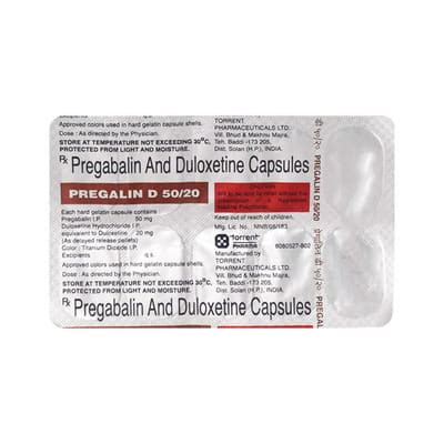 Pregalin D 50/20mg Strip Of 10 Capsules: Uses, Side Effects, Price ...