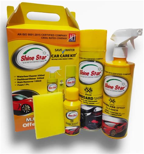 Shine Star Car Care Kit Combo Pack Scratch Remover Gift Bag 3M Interior ...