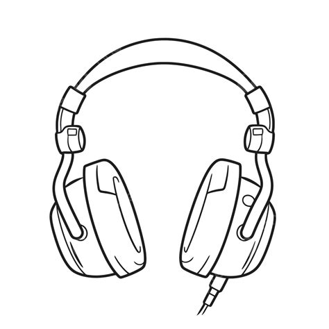 Headphone Clip Art Black And White