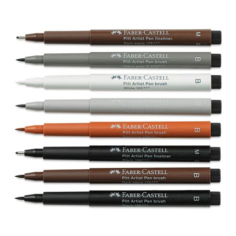 Faber-Castell Pitt Artist Pens- Classic, Set of 8, Assorted | BLICK Art ...