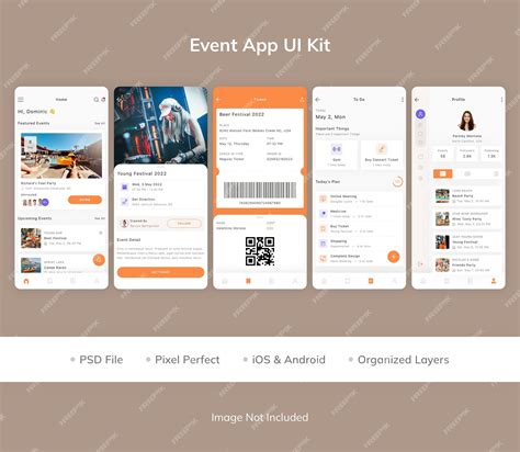 Premium PSD | Event app ui kit