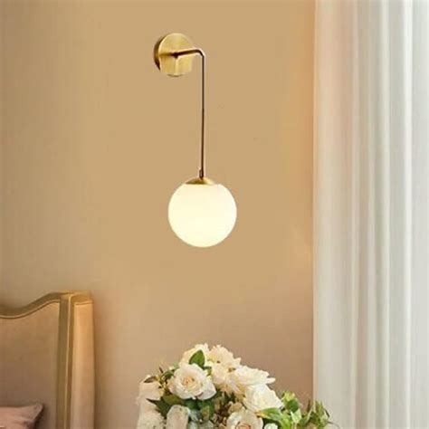 GAUVIK Modern Globe Wall Lamp/Wall Light for Bedroom, Living Room ...