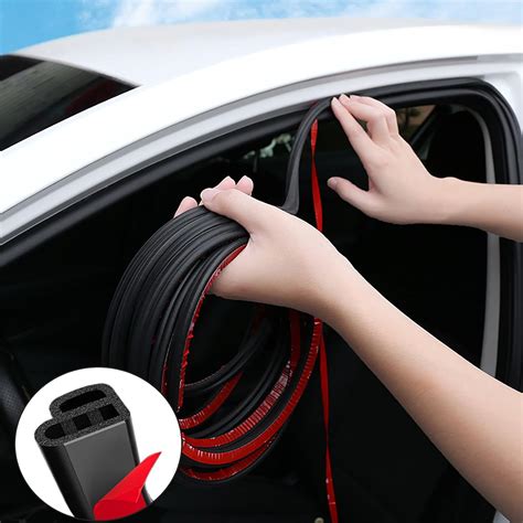 DOTAATDW Car Door Seal Strip 32.8Ft Automotive Weather Stripping Double Layer L Shape Universal ...