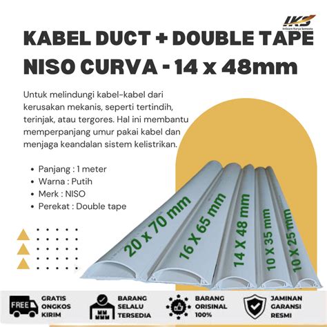 Jual Kabel Duct / Cable Protector NISO CURVA - 14x48mm | Shopee Indonesia
