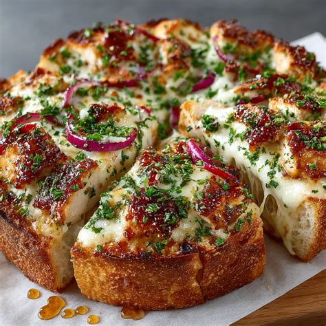 Hot Honey Garlic Bread Pizza - Meatydelights