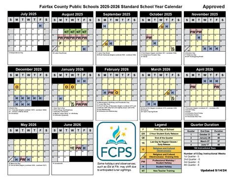 Fairfax County Schools Calendar 2026-2027 [Academic Year]