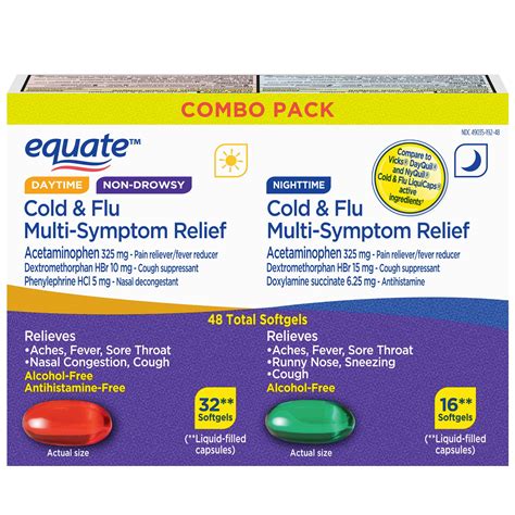 Equate Daytime & Nighttime Cold & Flu Multi-Symptom Nepal | Ubuy