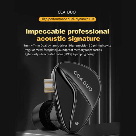 CCA Duo In-Ear Monitor wired IEMs with Mic | Concept Kart