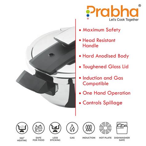 Stainless Steel Clip On Pressure Cooker With Outer Lid | PrabhaSteel
