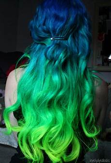 Blue And Green Hair by Mermaid Ombre Hair Color Most Blue And Green Hair