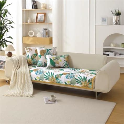 HOKIPO Premium Anti Slip Ice Silk Sofa Seat Mat for 3 Seater, Pine ...