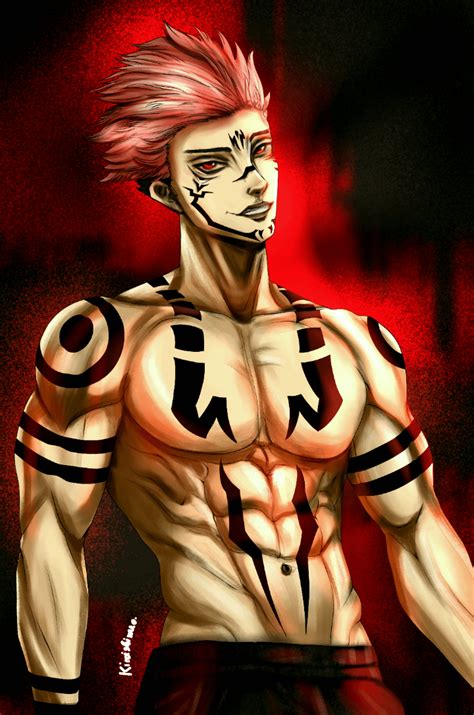 Tried sukuna fanart in free time : r/AnimeART